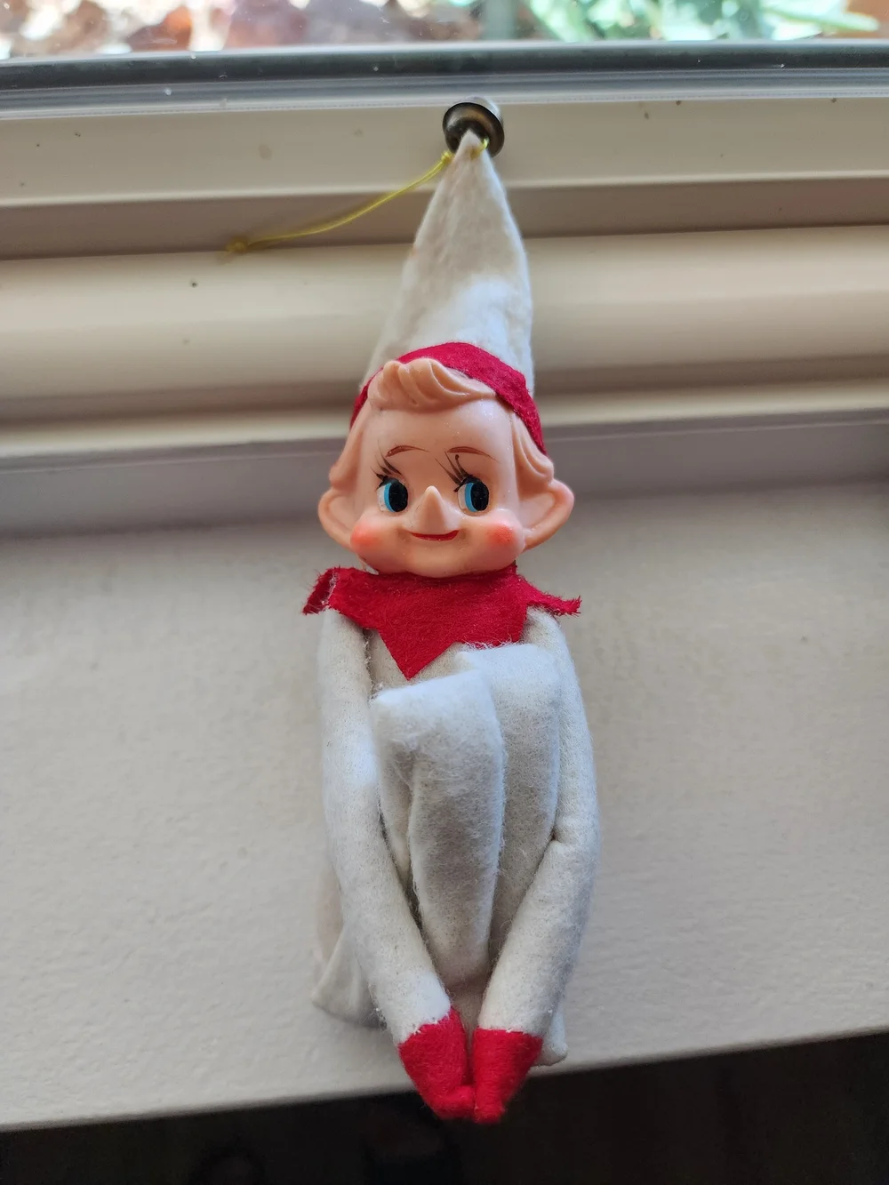 Vintage Red and White Santa Head Ornament